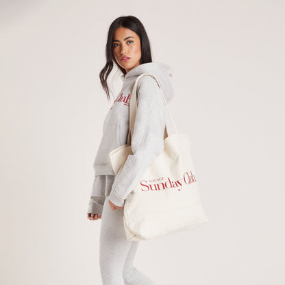 Cotton Canvas Tote Bag - Cream
