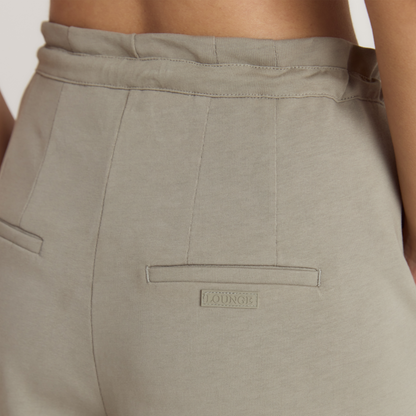 Pleated Wide Leg Trousers - Thyme
