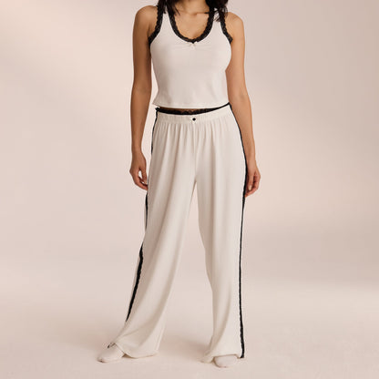 Lace Pajama Pants - White