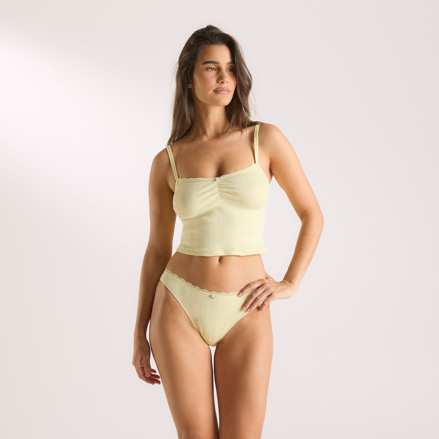 Pointelle Cami Pajama Top - Buttercup Yellow