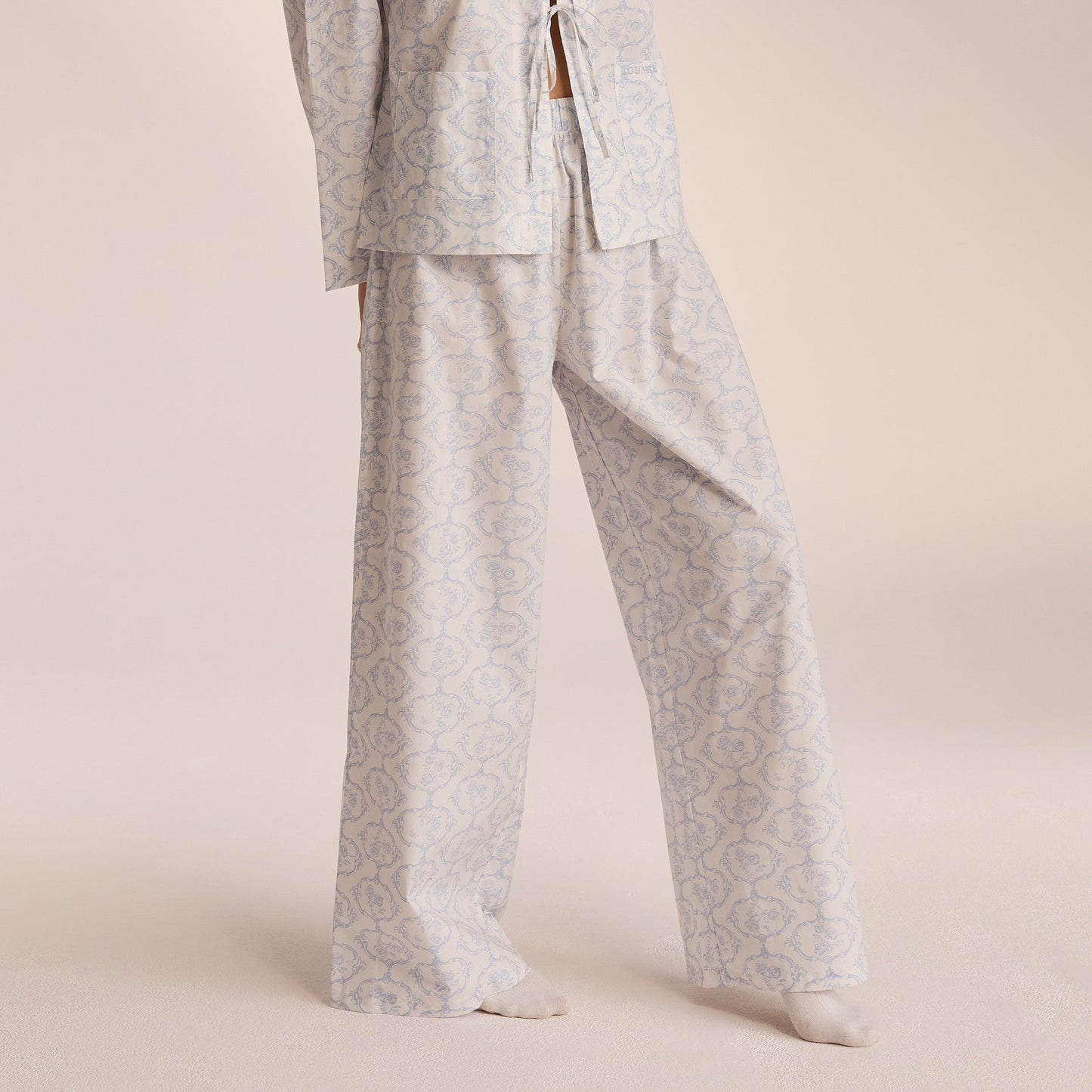 Cotton Pajama Pants - Blue