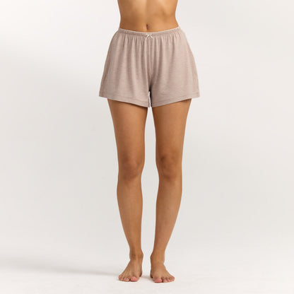 Modal Pajama Shorts - Brown Marl