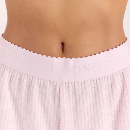 Soft Waffle Pajama Shorts - Pink