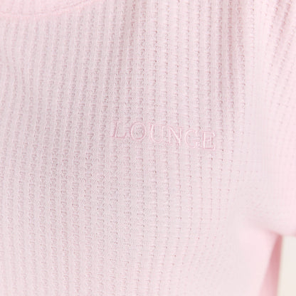 Soft Waffle Pajama Top - Pink