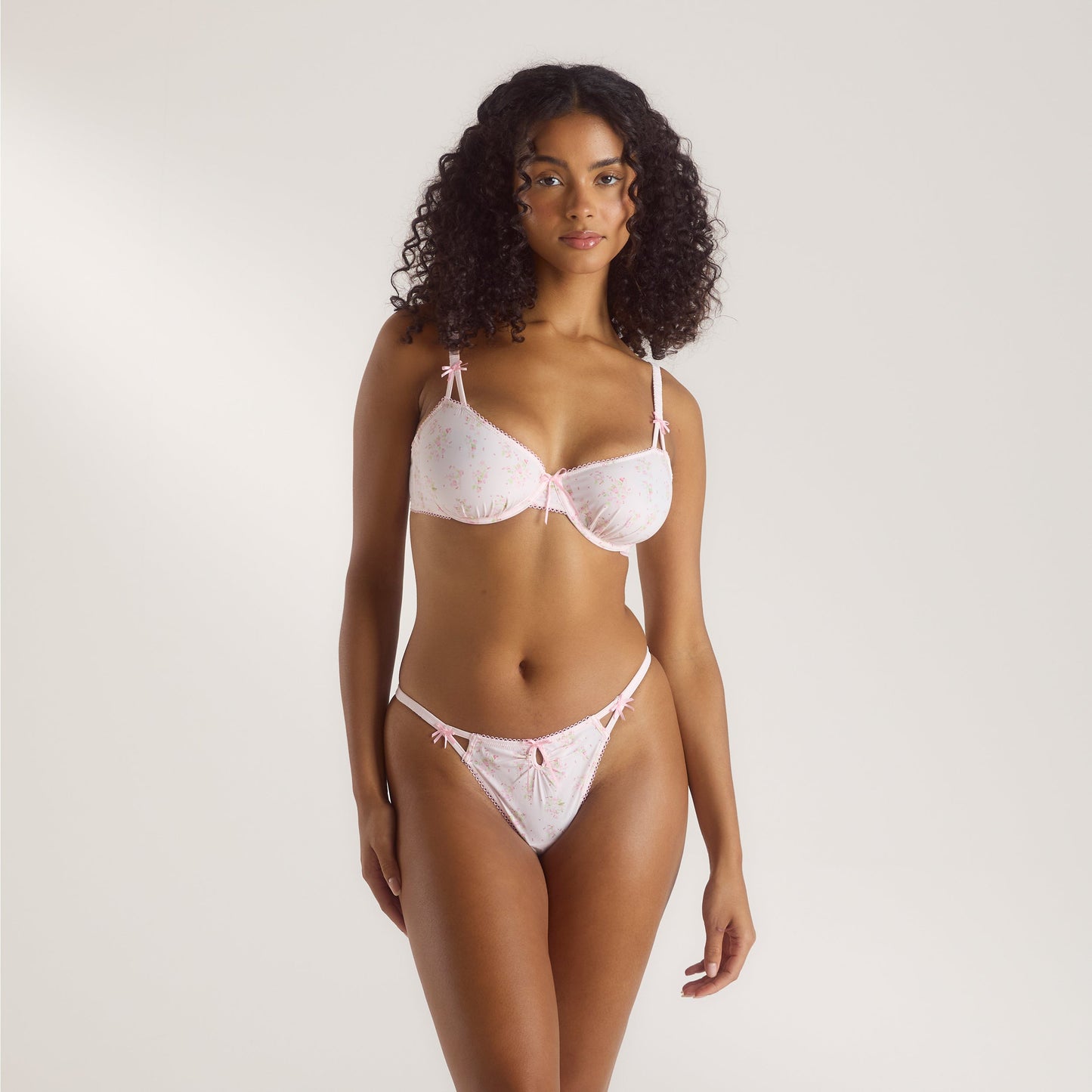 Serene Balcony Bra - Pink Floral