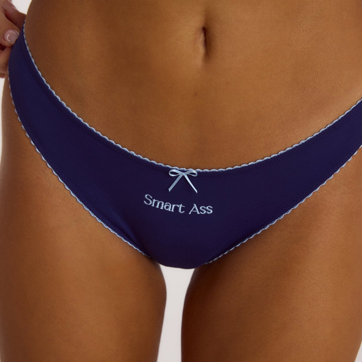 Slogan Thongs (3-Pack) - Navy