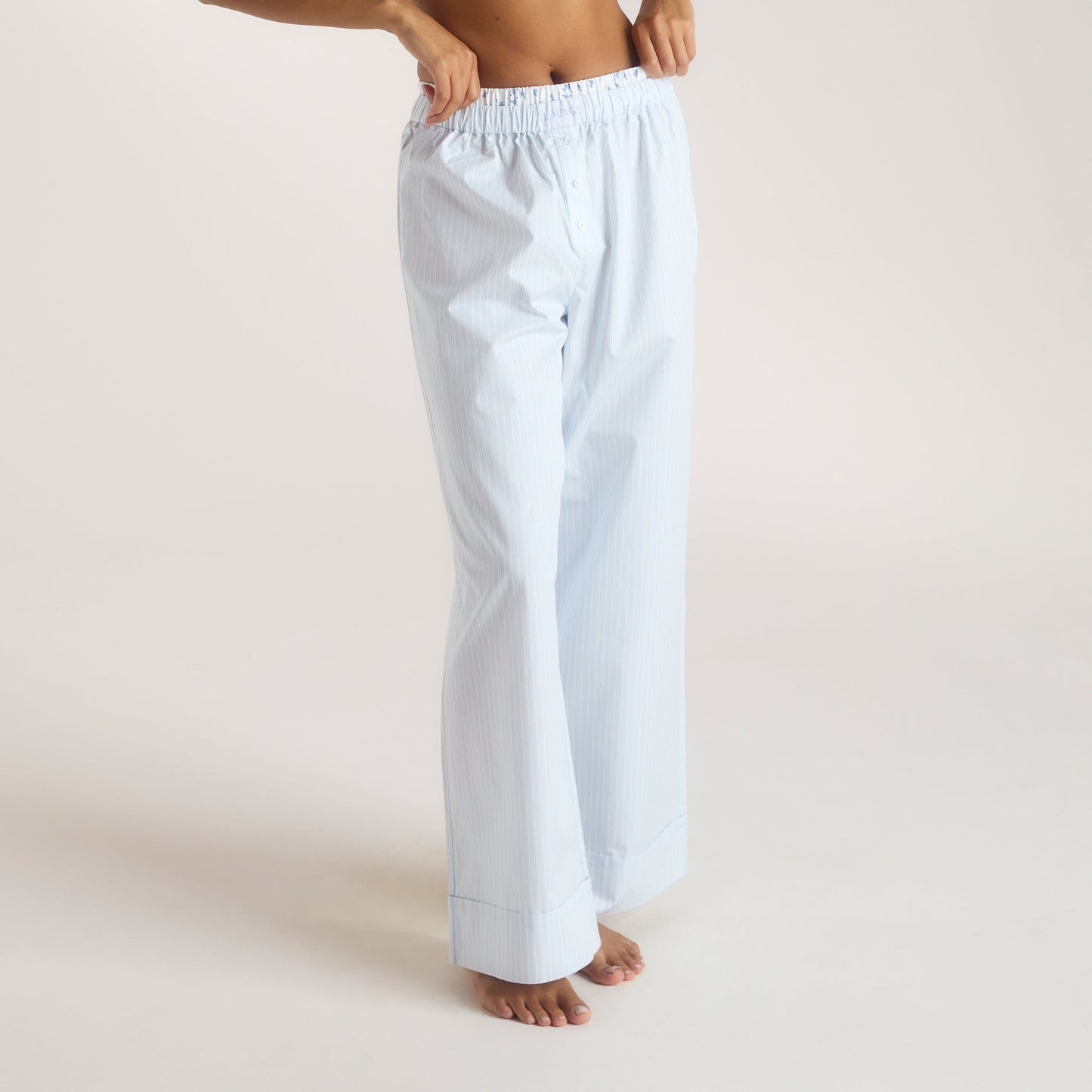 Bloom & Stripe Pajama Pants - Blue