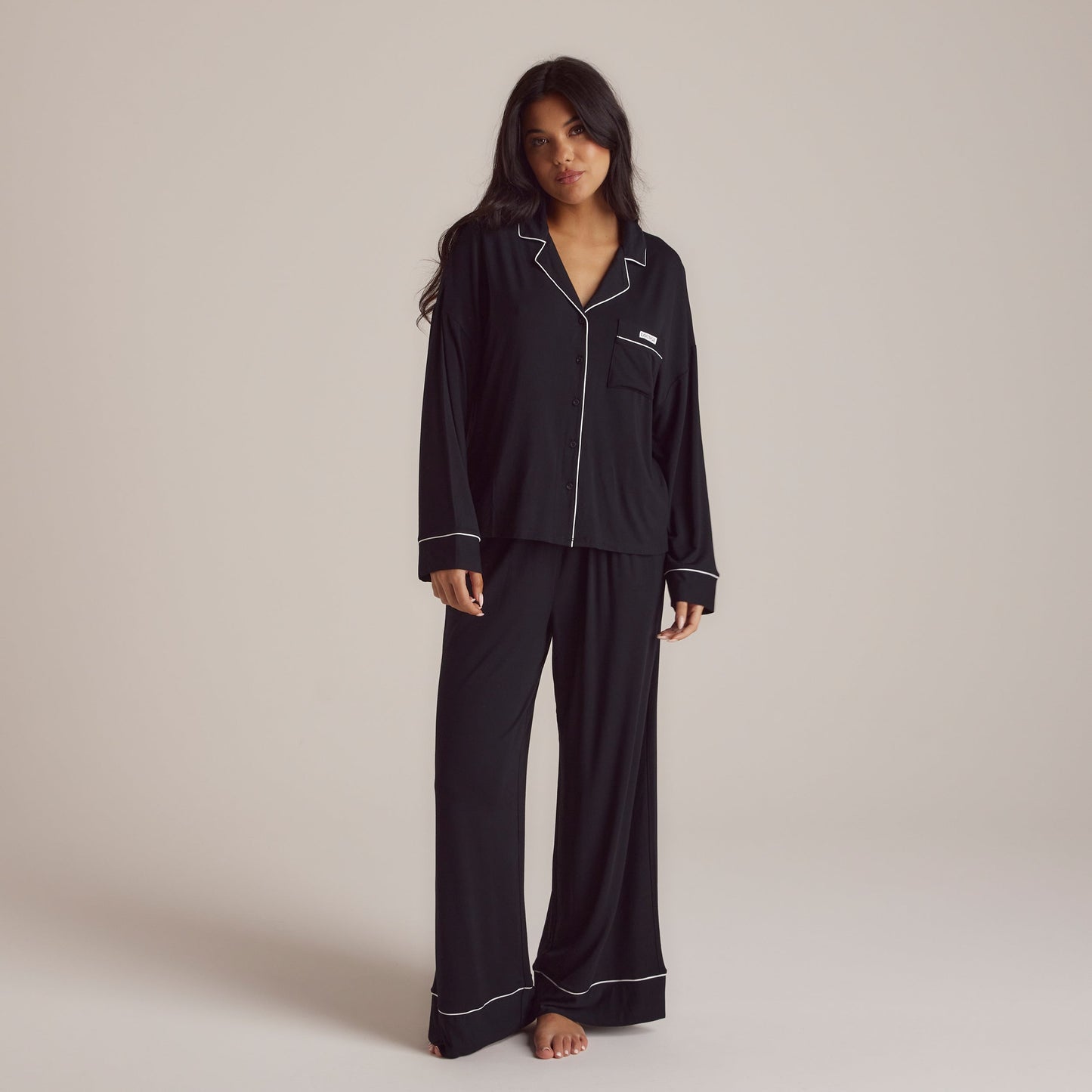 Modal Pajama Shirt - Black
