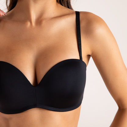 Luxury Strapless T-shirt Bra  - Black