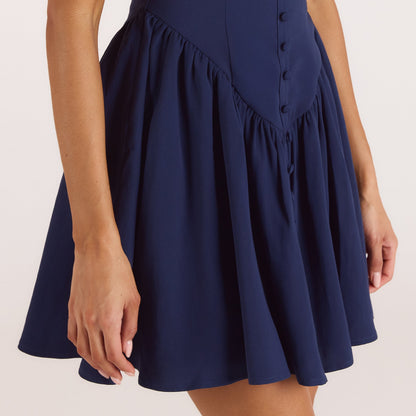 Plunge Mini Dress - Navy