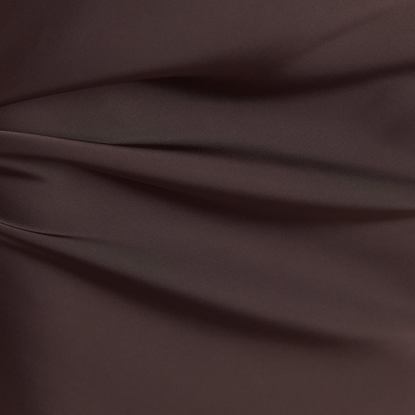 Satin Fitted Maxi Skirt - Chocolate