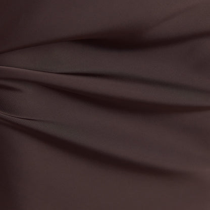 Satin Fitted Maxi Skirt - Chocolate