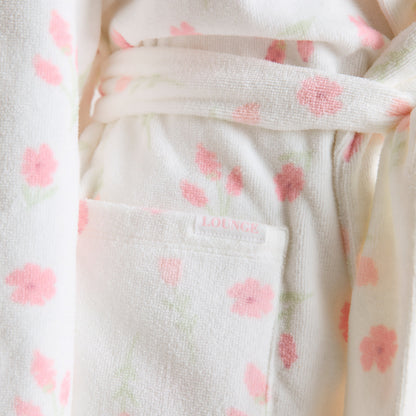 Towelling Bathrobe - Floral Print