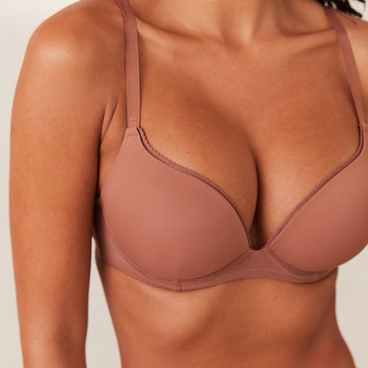 Comfort High Push-Up T-shirt Bra - Mocha