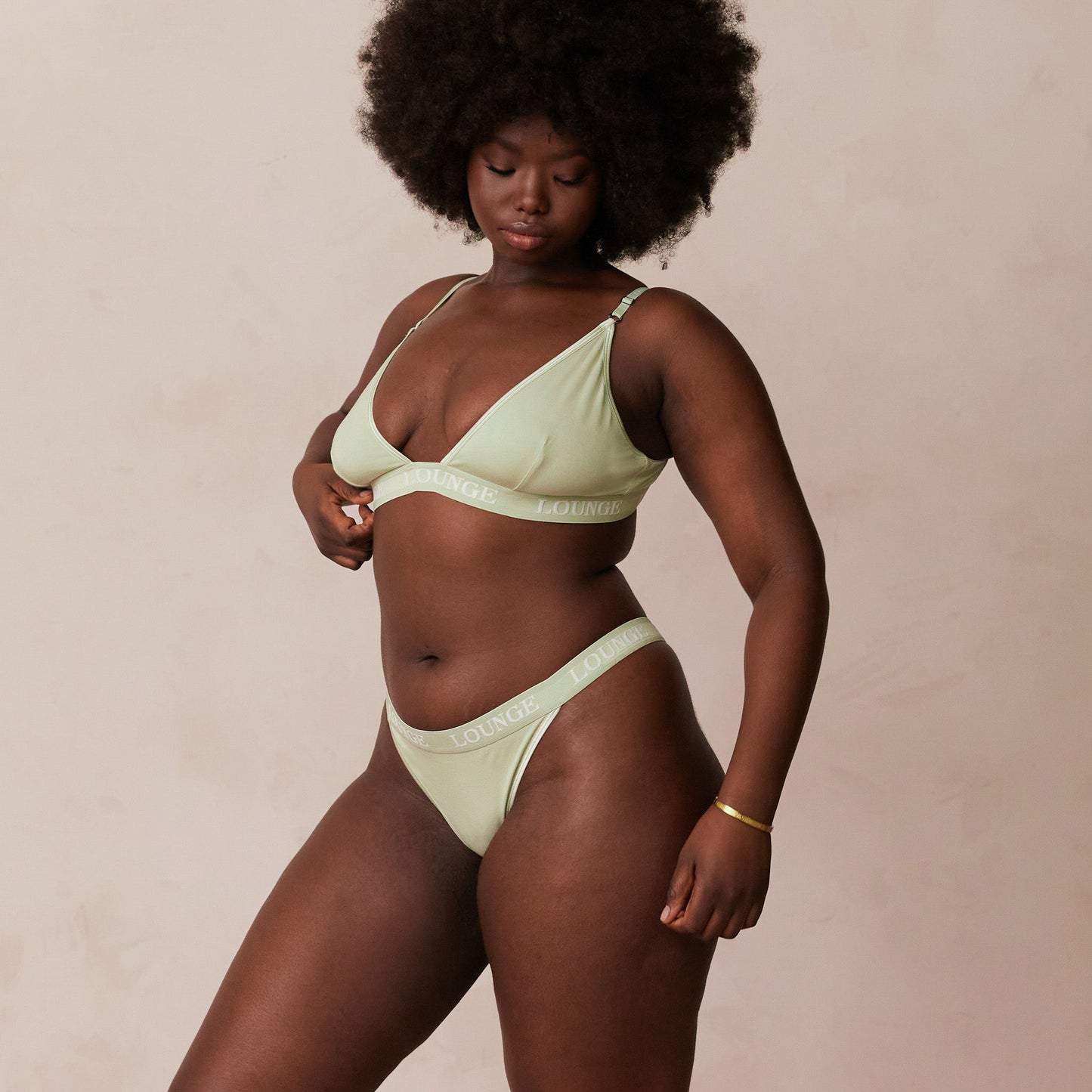 Bamboo Triangle Bra - Olive