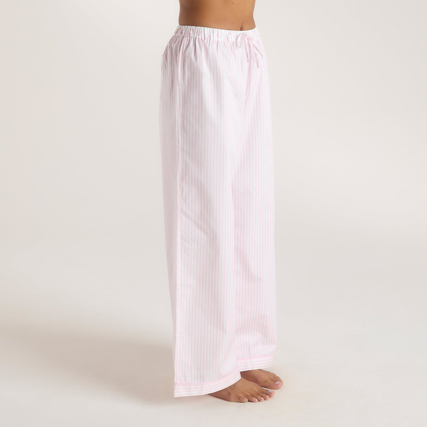 Bloom & Stripe Pajama Pants - Pink