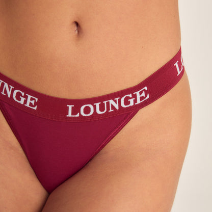 Bamboo Triangle Thong - Burgundy