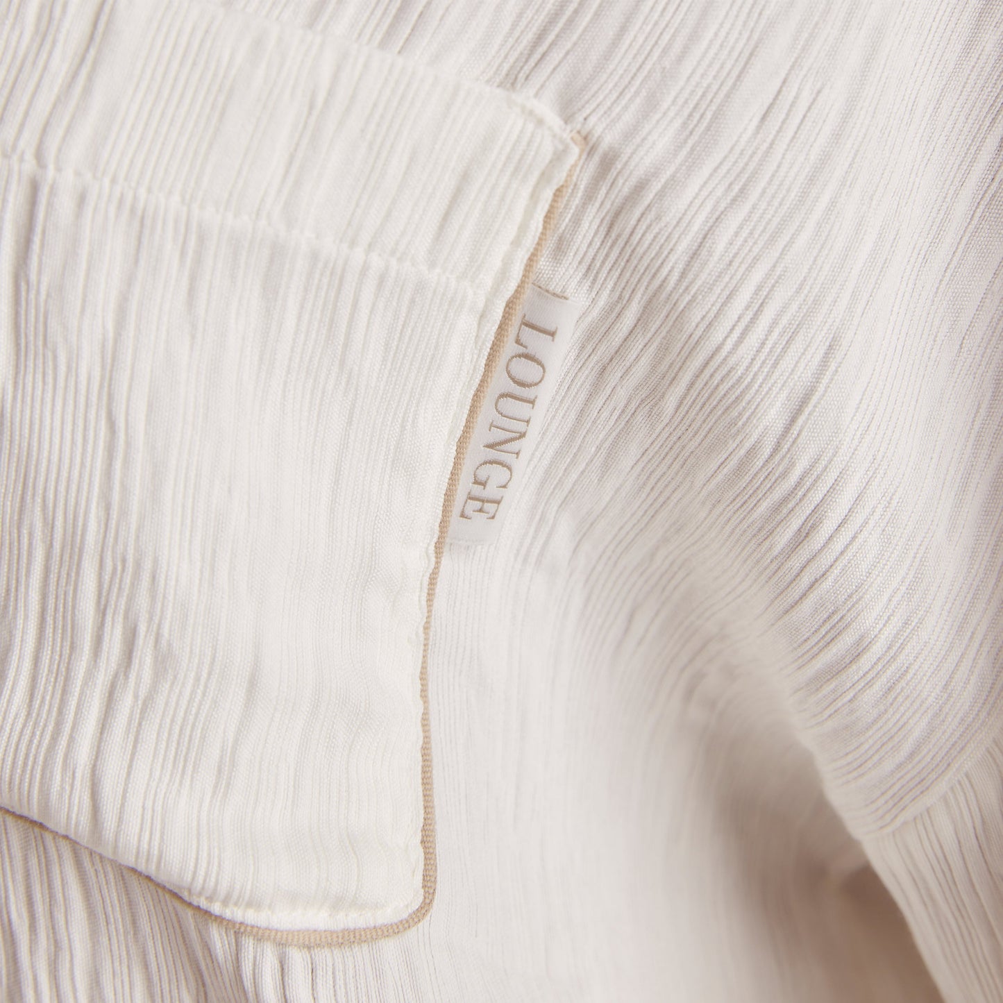 Crinkle Pajama Shirt - White