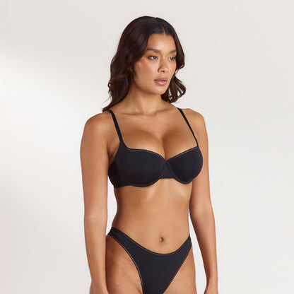 Comfort Extreme Push-Up Balconette Bra - Black