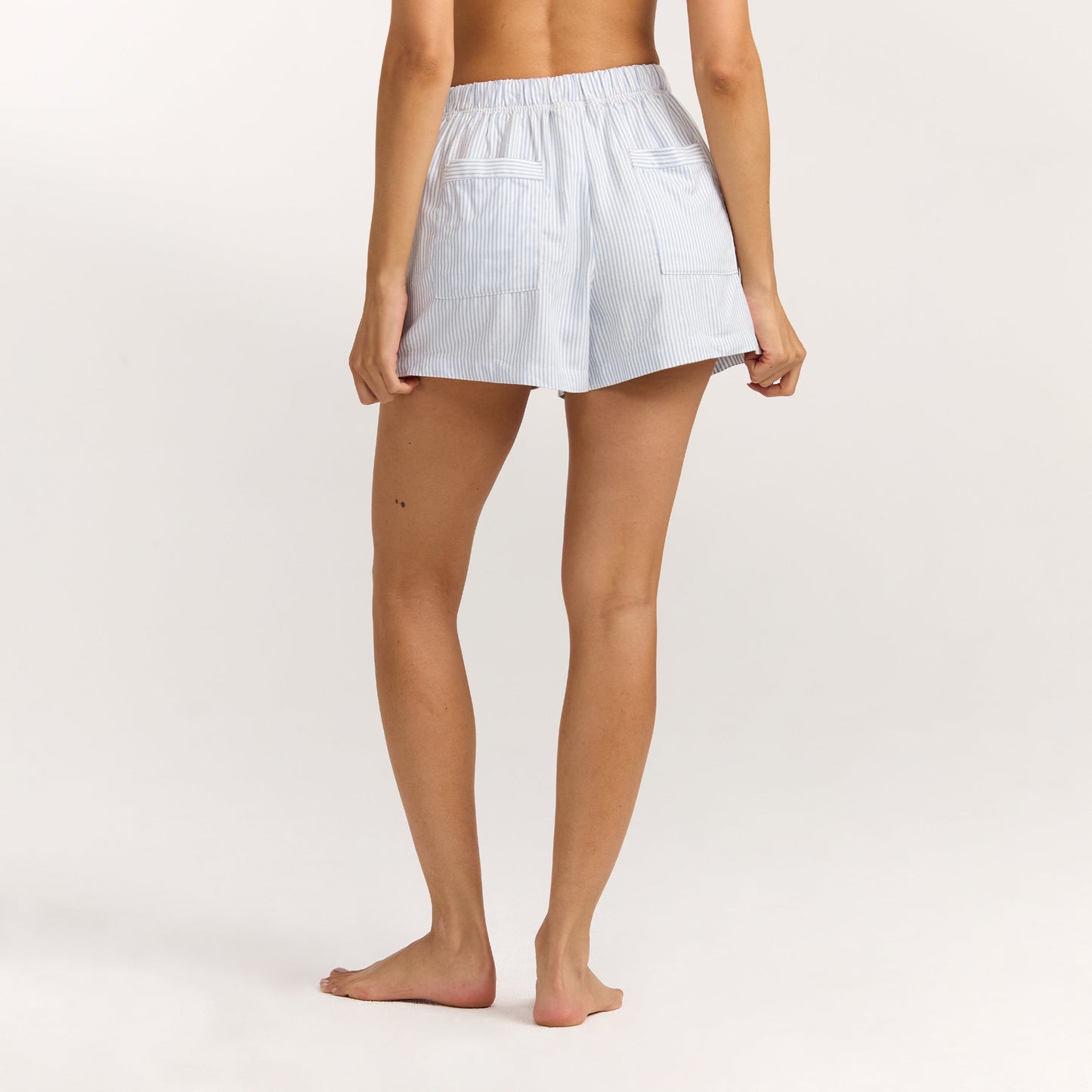 Woven Stripe Pajama Shorts - Blue Stripe