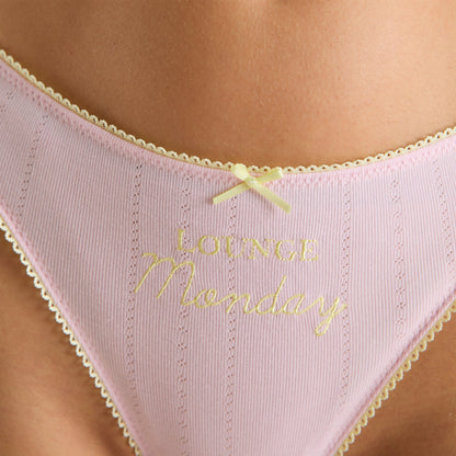 Days of the Week Thongs (7-Pack) - Multicolour Pastel