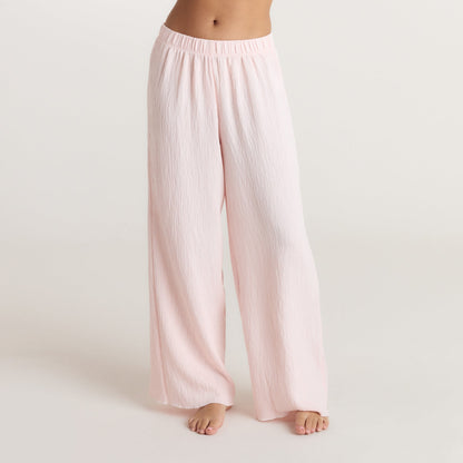 Crinkle Pajama Pants - Pink
