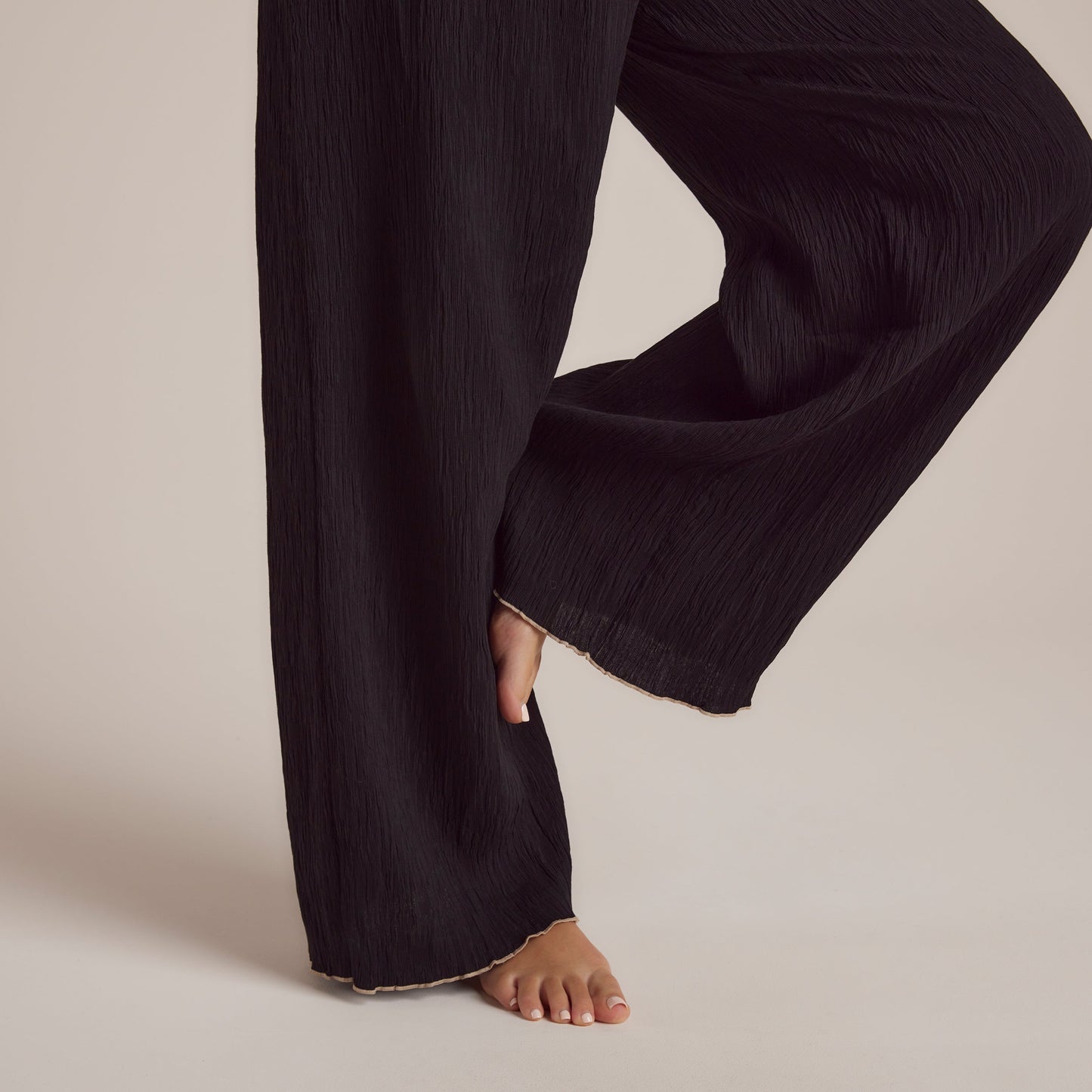 Crinkle Pajama Pants - Black