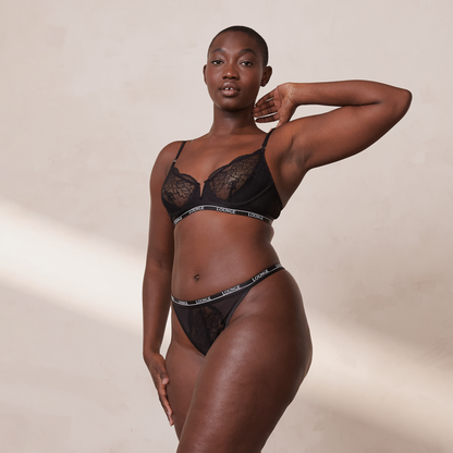 Royal Balcony Bra  - Black