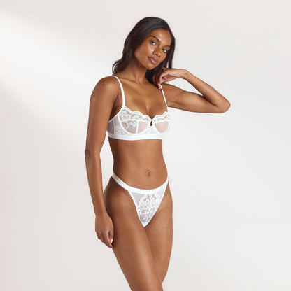 Blossom Balcony Bra - White