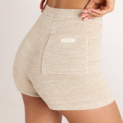 Knitted Shorts - Oat Marl