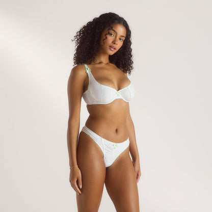Meadow Balcony Bra - Sage Floral