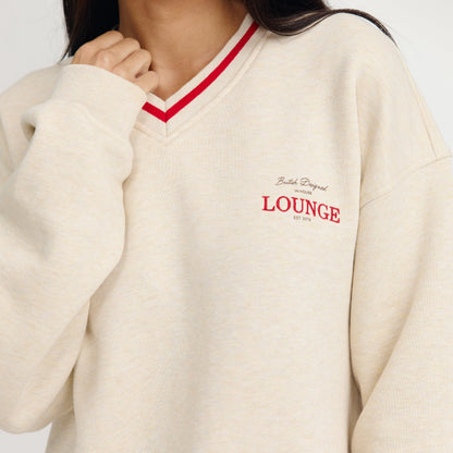 V-Neck Sweater - Oat Marl