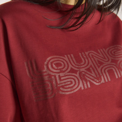 Oversized Graphic Tee - Burgundy