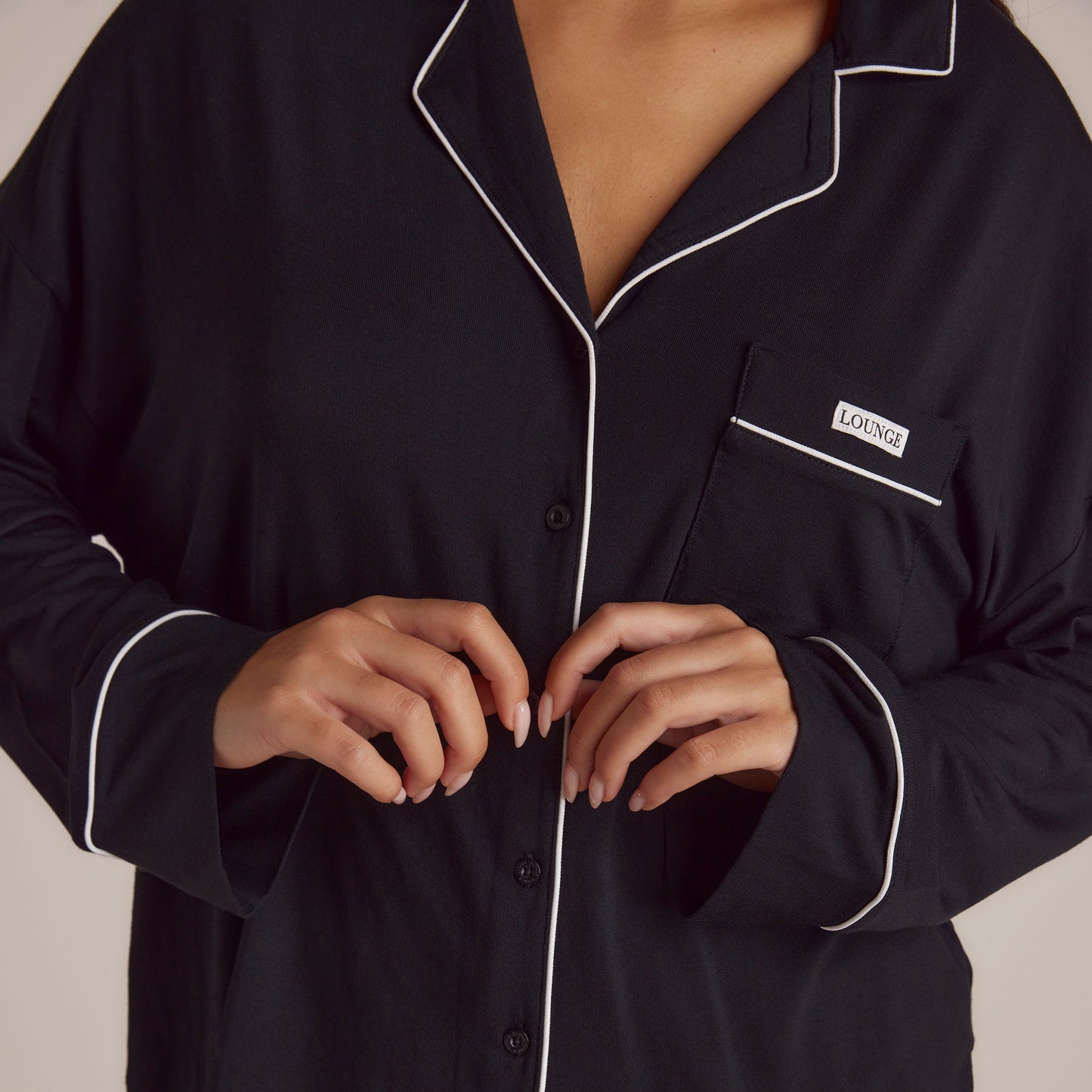 Modal Pajama Shirt - Black