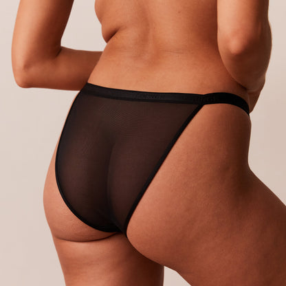Smooth Mesh T-shirt Bra  - Black