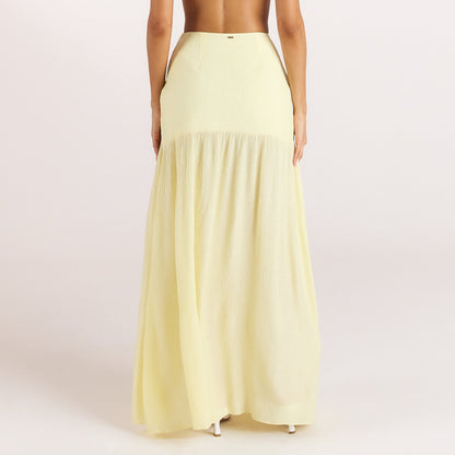 Sheer Maxi Skirt - Lemon
