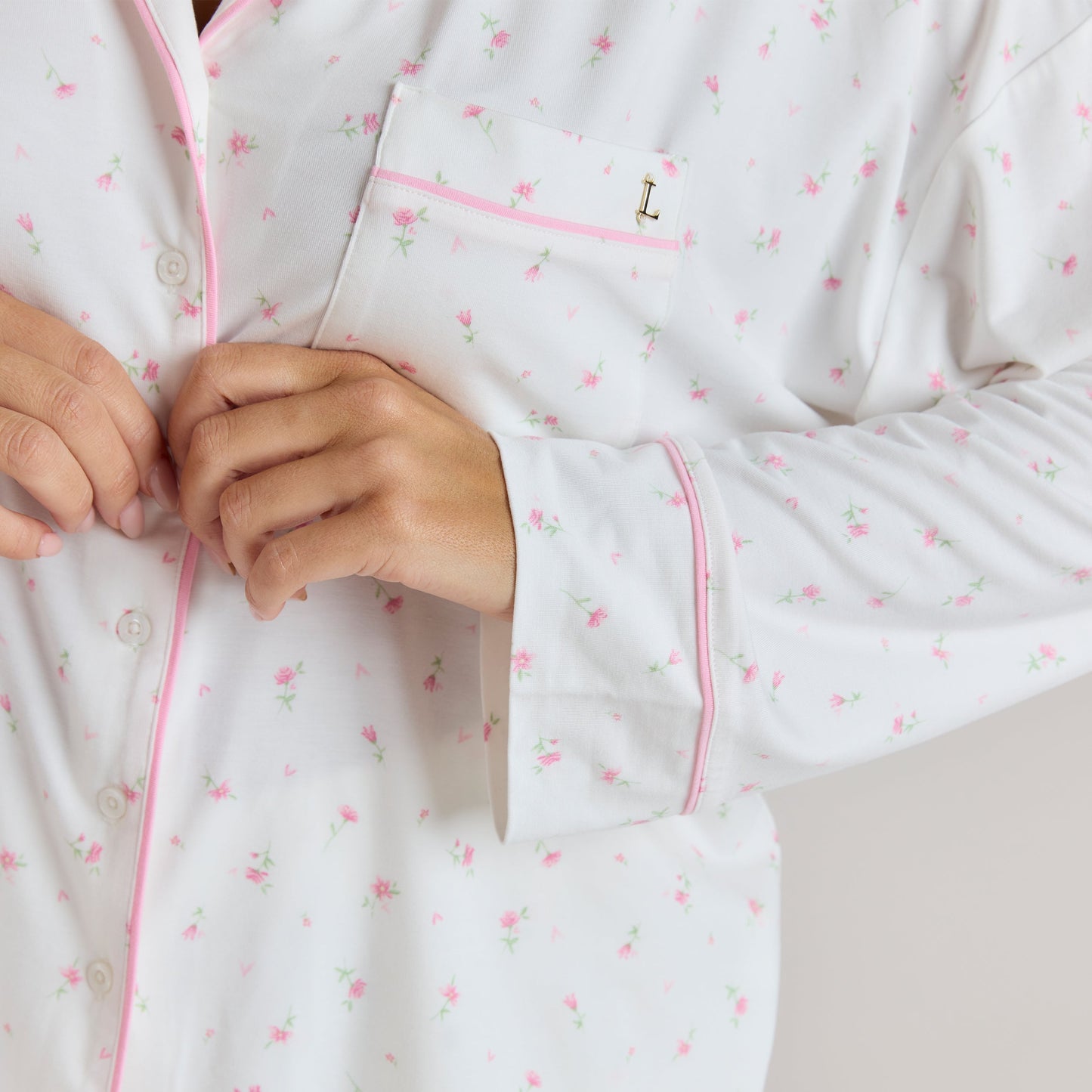 Modal Pajama Shirt - Floral Print