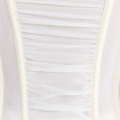 Ruched Sheer Corset Top - Cream