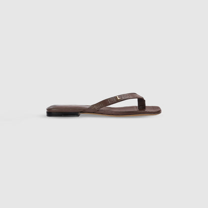 Brielle Flip Flops - Chocolate