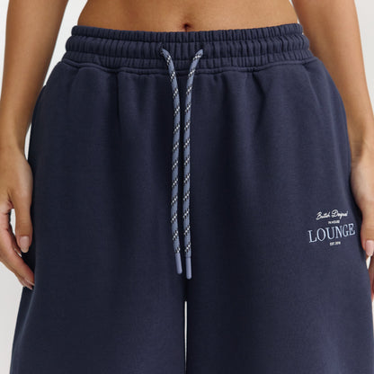 Barrel Leg Sweatpants - Dark Blue