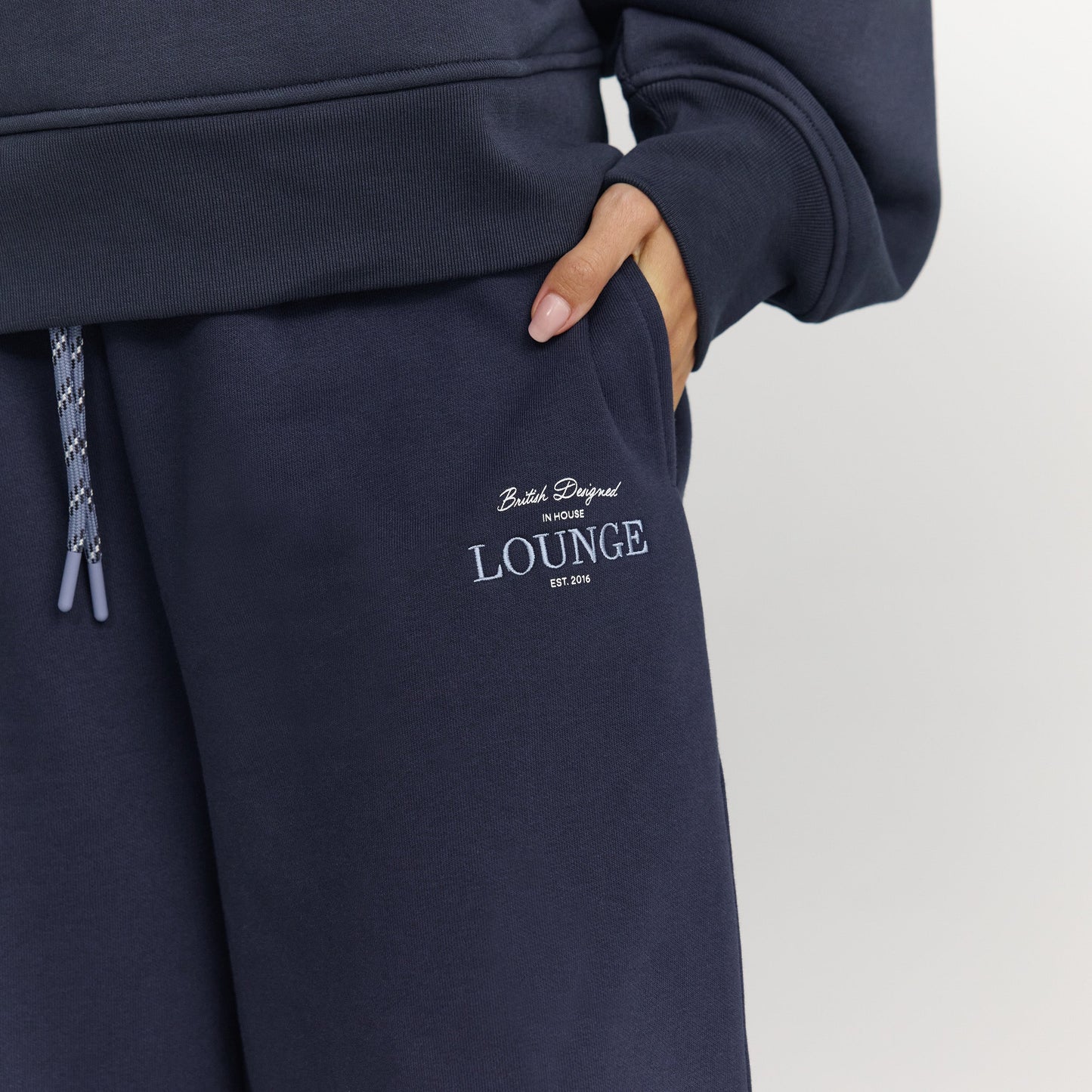 Barrel Leg Sweatpants - Dark Blue