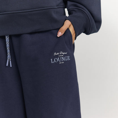 Barrel Leg Sweatpants - Dark Blue