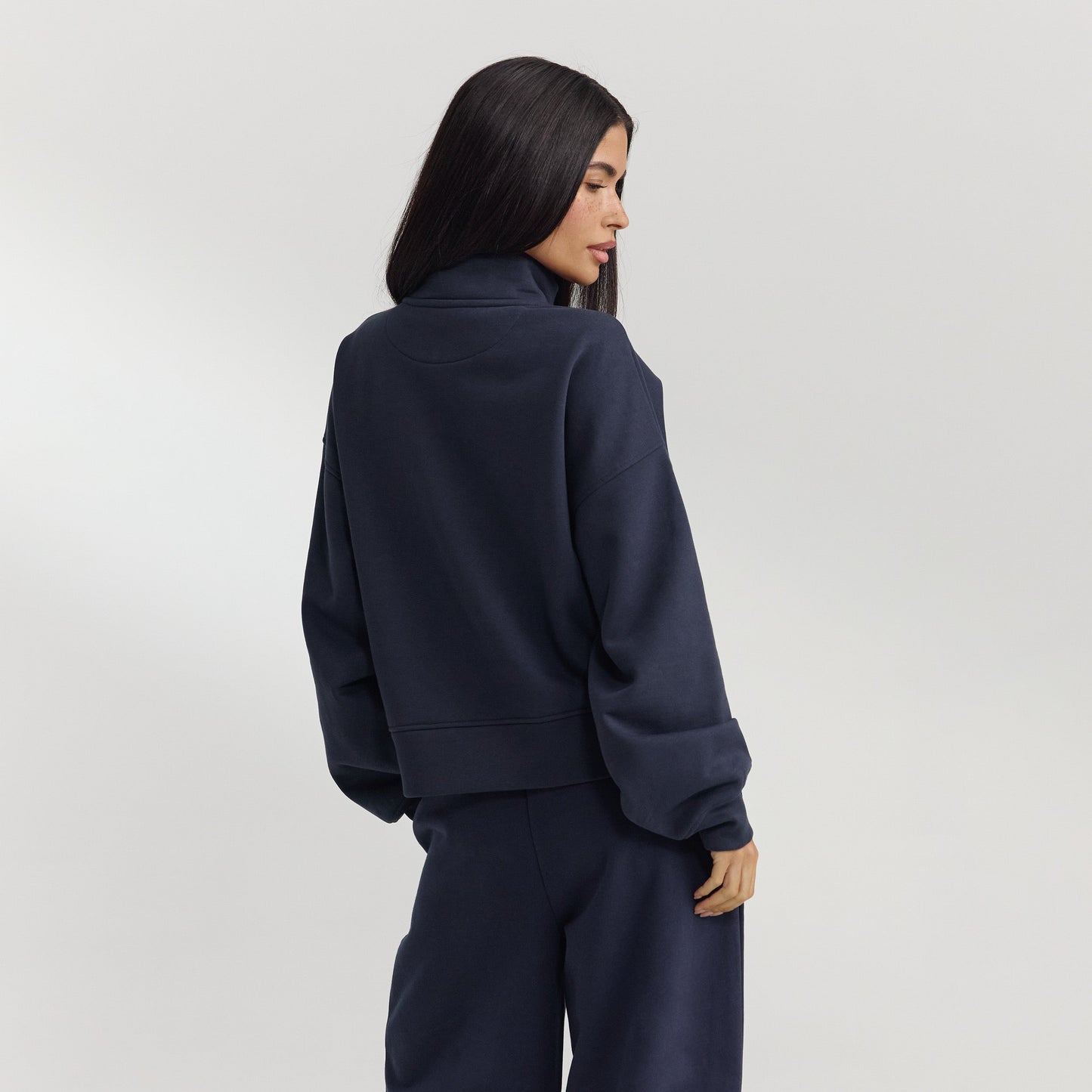 Quarter-Zip Sweater - Dark Blue