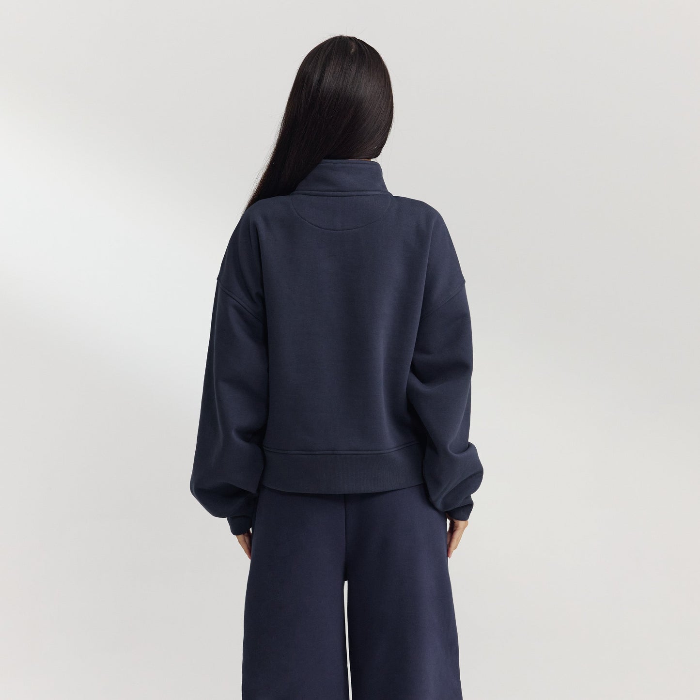 Quarter-Zip Sweater - Dark Blue