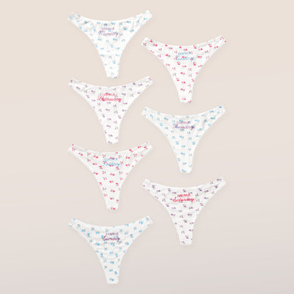 Days of the Week Thong (7 Pack) - Print