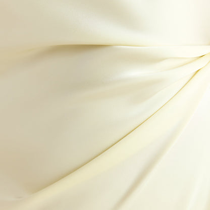 Satin Fitted Maxi Skirt - Lemon