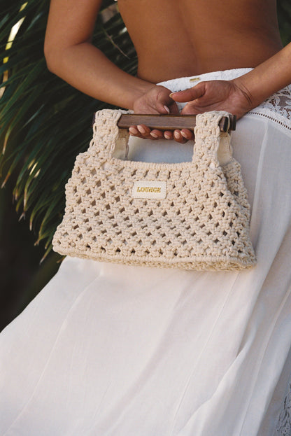 Clover Clutch Bag - Cream