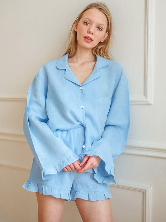 Ruffles Women Pajama Set