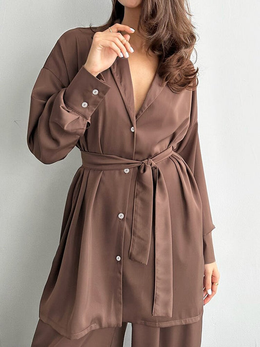 Brown Pajamas For Women 2 Piece Sets