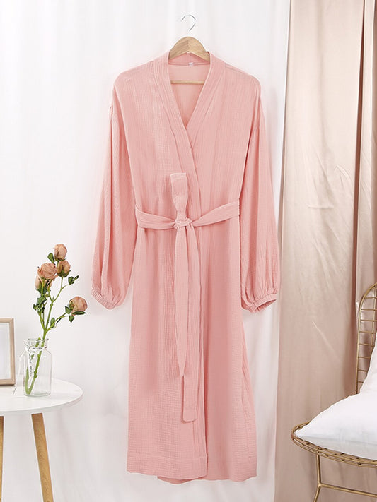 Solid Color Sleepwear Robe